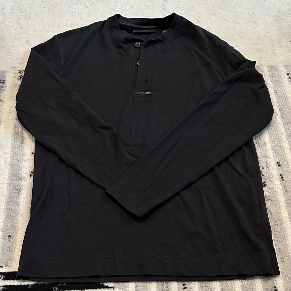 Scotch & soda Men's Black Long Sleeve Shirt